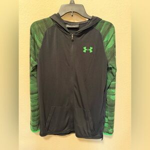 Under Armour Kids Jacket in Black with Neon Green Accents